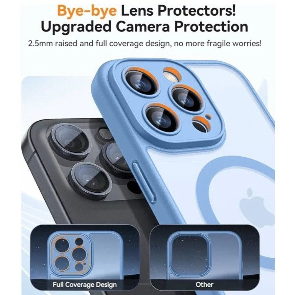 Magnetic Compatible with iPhone 14 Pro Max Case, 6.7 Inch - Light Blue